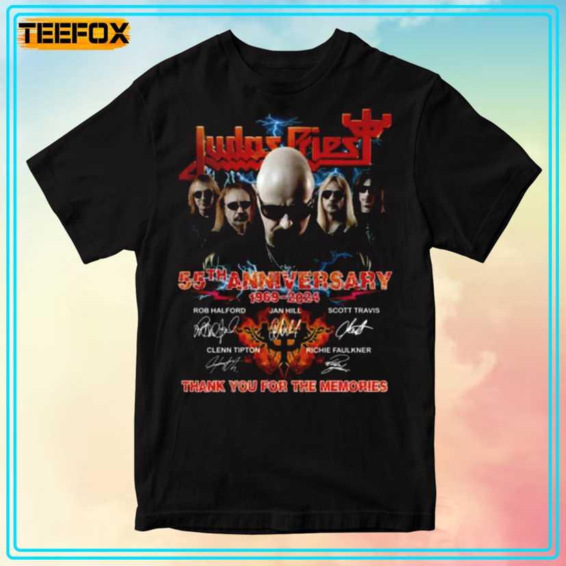 Judas Priest 55th Anniversary Signatures T-Shirt