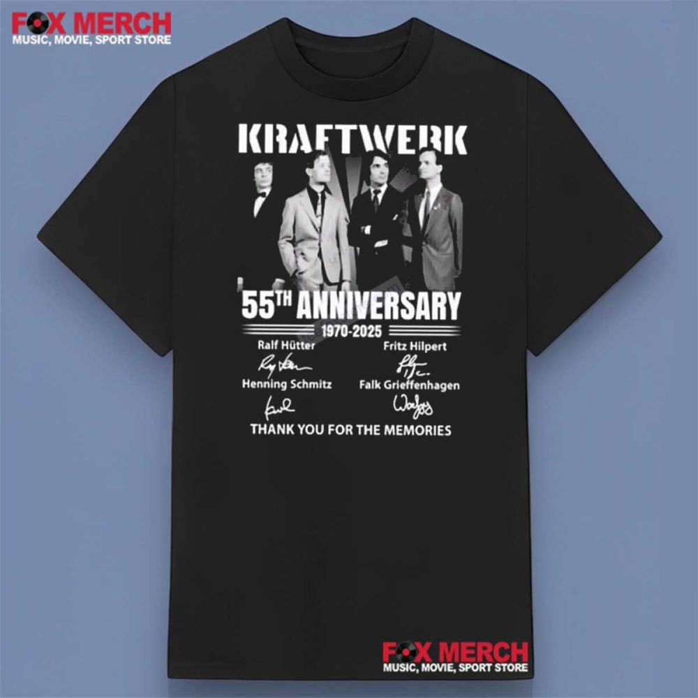 Kraftwerk 55th Anniversary 1970-2025 Thank You For The Memories Shirt