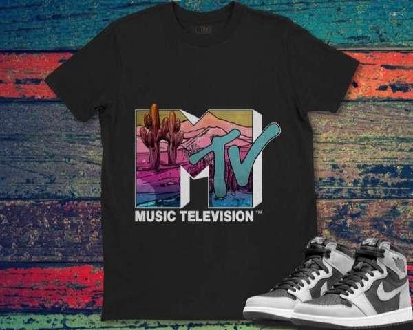 MTV Desert Scene Colorful Graphic T-Shirt