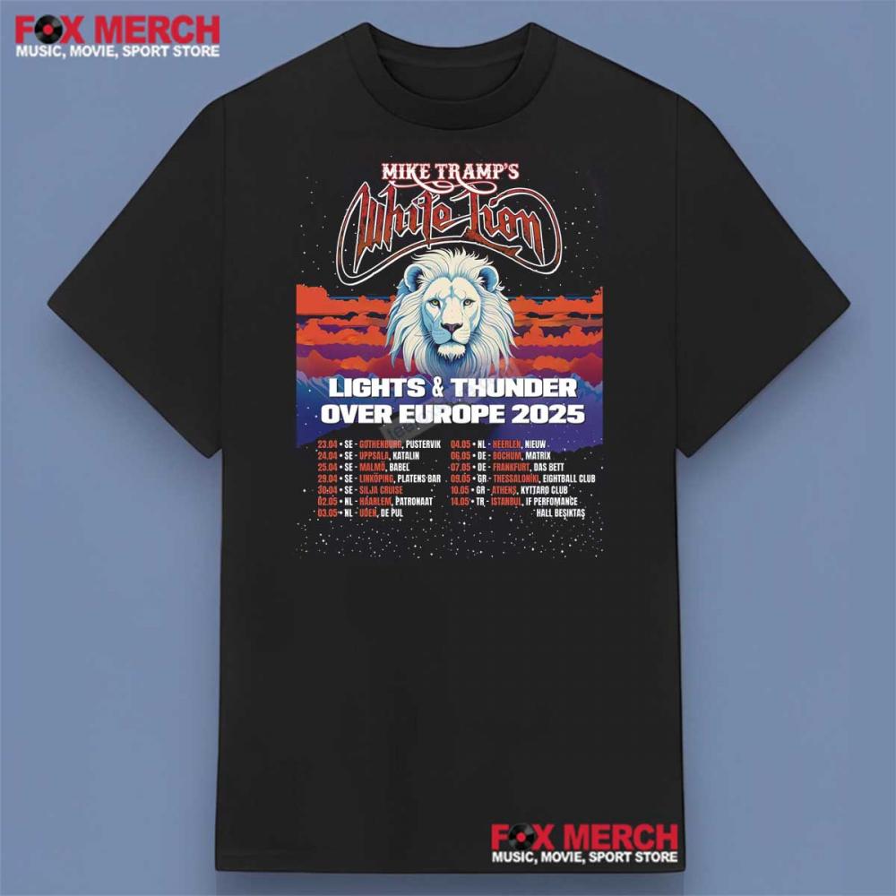 Mike Tramp White Lion band Lights Thunder Tour 2025 Shirt