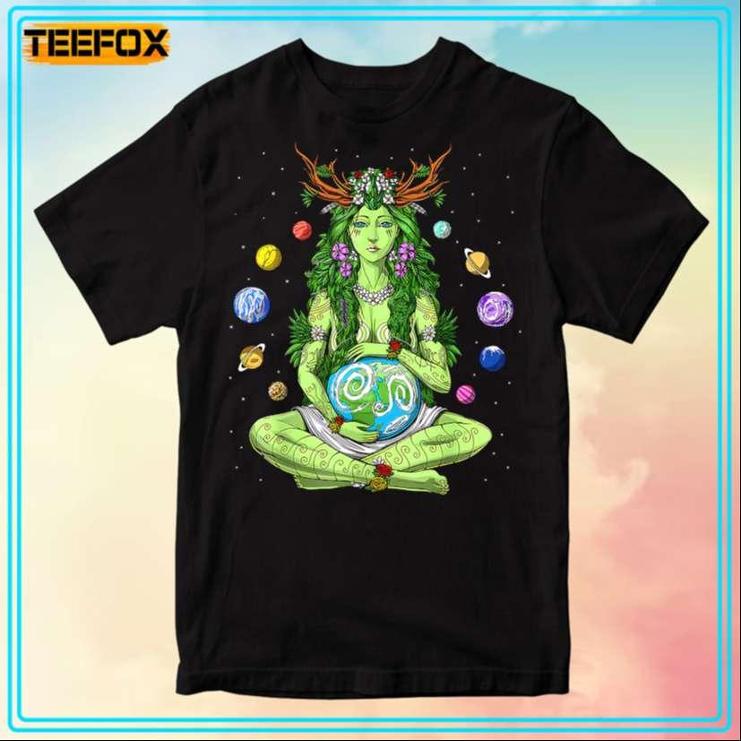 Mother Earth Hippie Nature Gaia Greek Goddess Pagan Earth Day T-Shirt