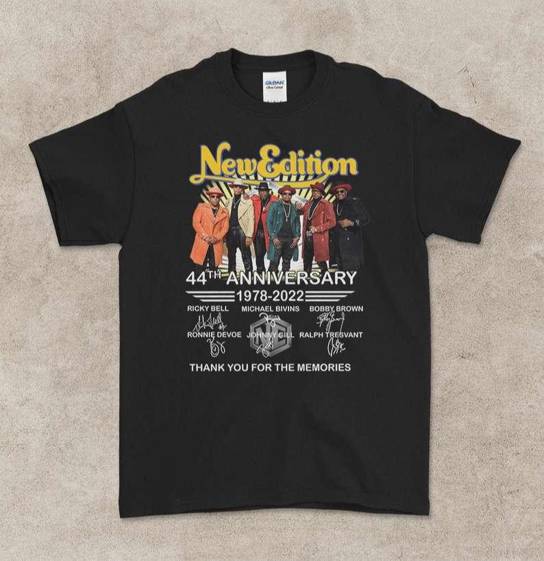 New Edition 44th Anniversary 1978-2022 Thank You For The Memories Signatures T-Shirt