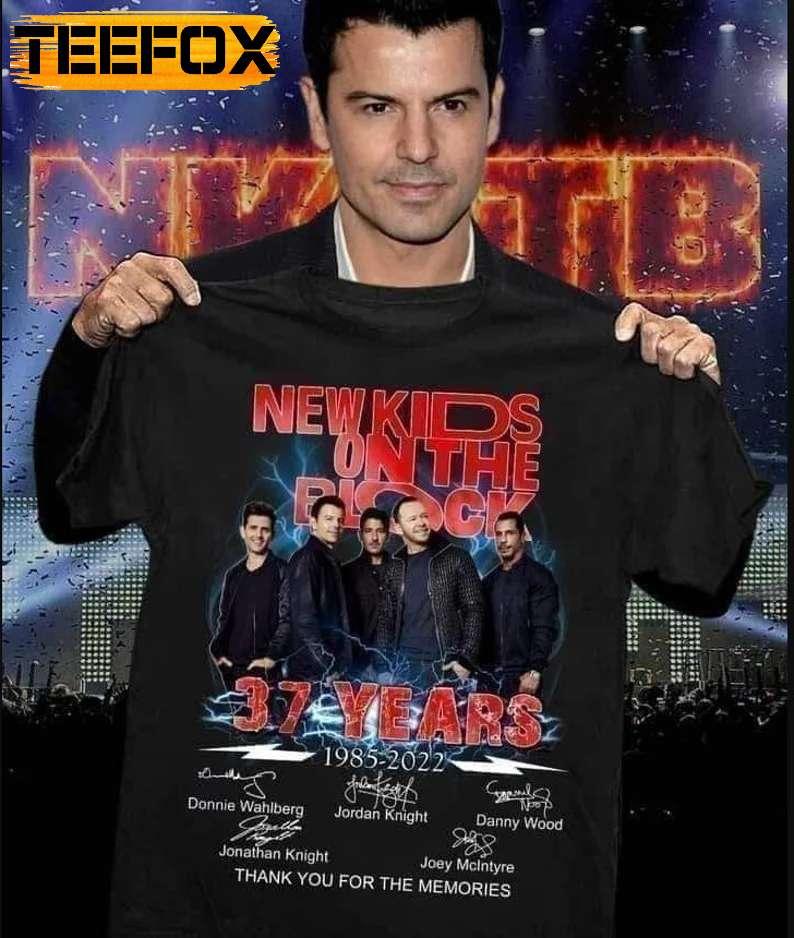 New Kids On The Block 37th Years Anniversary Signatures 2022 T-Shirt