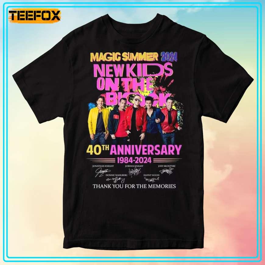 New Kids On The Block Magic Summer 2024 40th Anniversary 1984 - 2024 T-Shirt