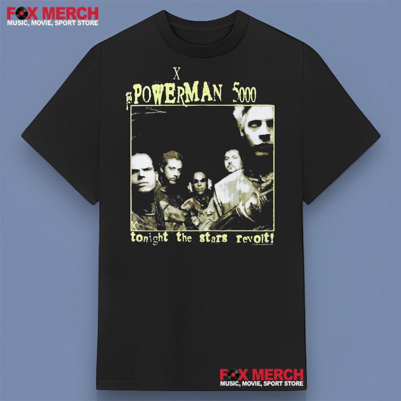 POWERMAN 5000 TONIGHT THE STARS REVOLT Retro Shirt