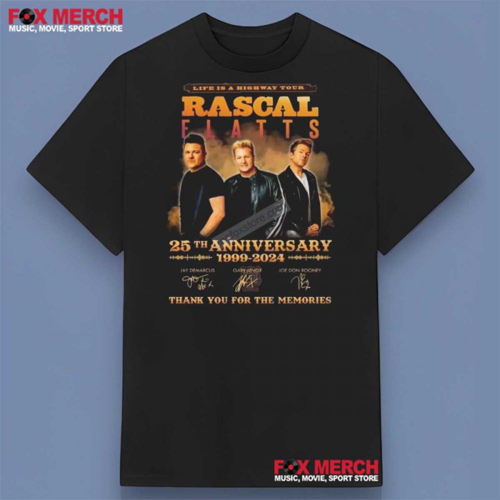 Rascal Flatts 25th Anniversary Life Is A Highway Tour Shirt