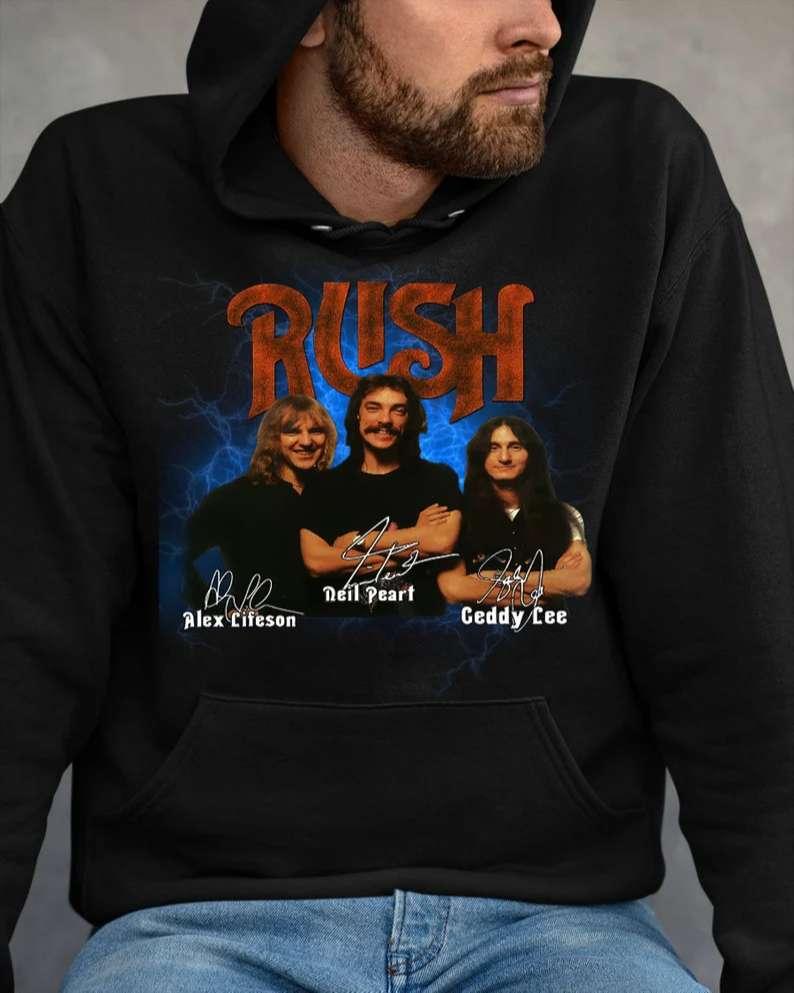 Rush Rock Band Signatures T-Shirt For Men And Women