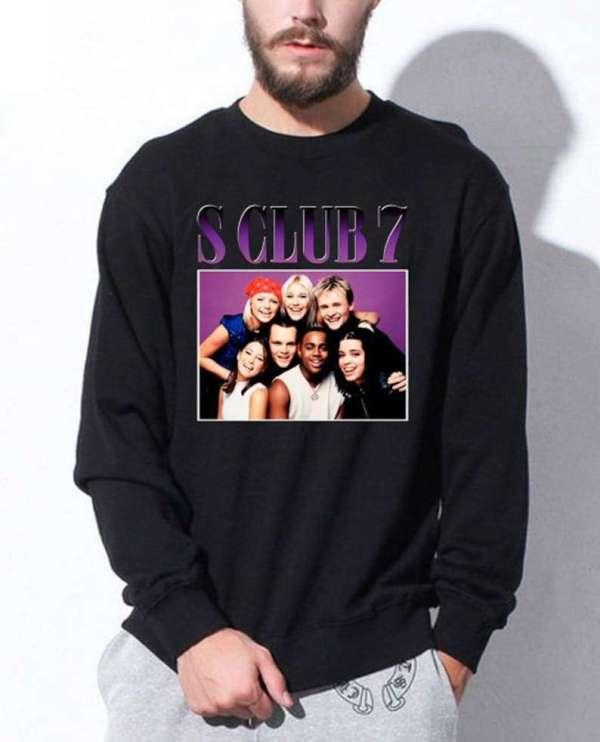 S Club 7 Sweatshirt T-Shirt Merch Band Music