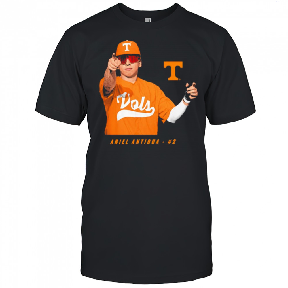 Ariel Antigua #2 Tennessee Vols Baseball NCAA Division I 2025 t-shirt