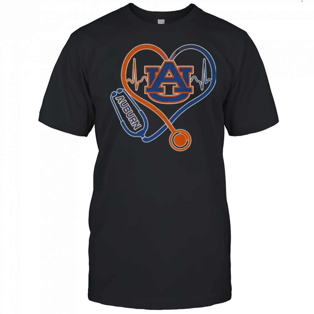 Auburn Tigers Caring Hearts Nurses T-Shirt
