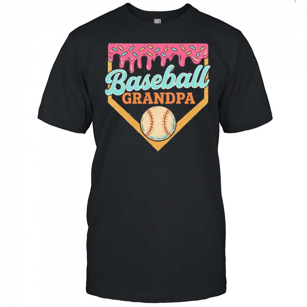 Baseball grandpa ice cream drip shirt