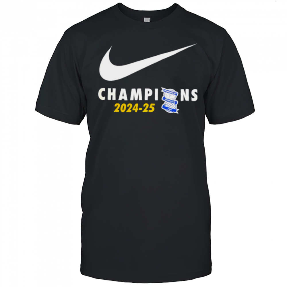 Birmingham City FC Champions 2024 25 swoosh logo shirt