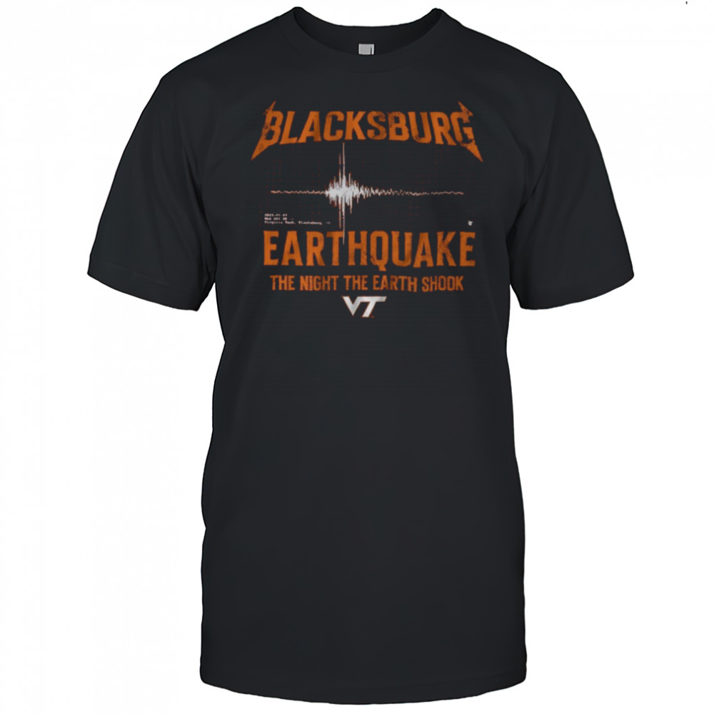 BreakingT Maroon Virginia Tech Hokies Blacksburg Earthquake T Shirt