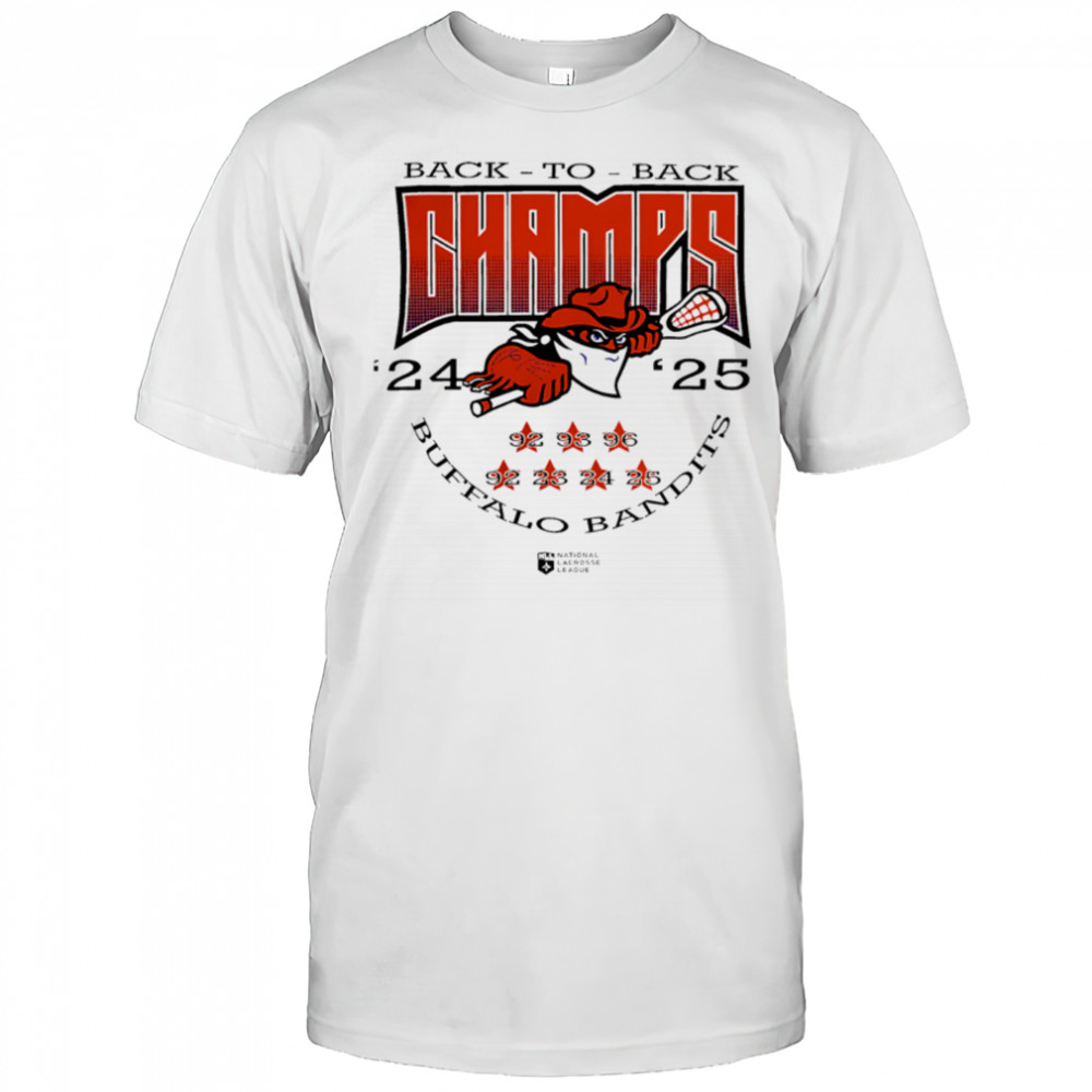 Buffalo Bandits 2025 Back-To-Back NLL Cup Champions shirt