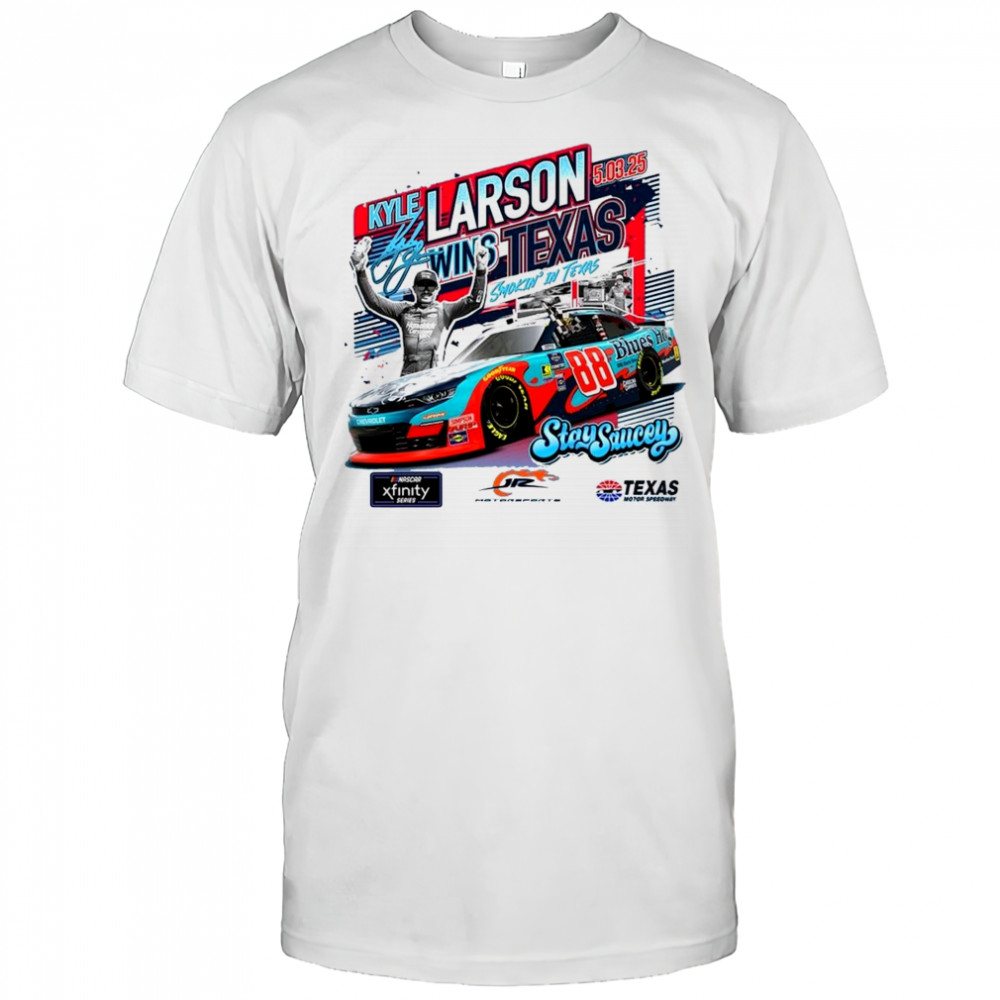 Checkered Flag Sports Kyle Larson 2025 Xfinity Series Andy’s Frozen Custard 300 Race Winner Texas Signature 2025 t-shirt