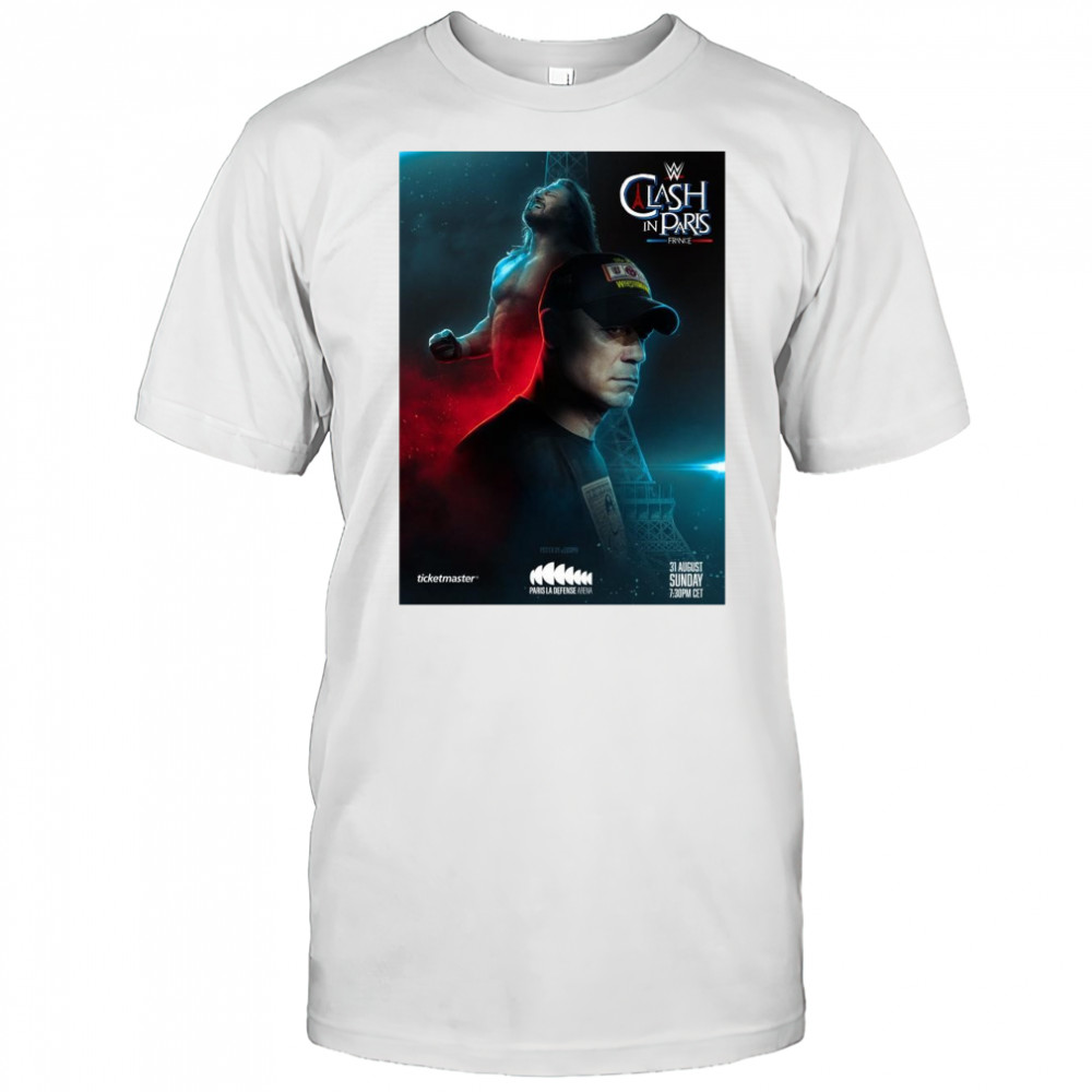 Clash In Paris France Paris La Défense Arena WWE John Cena vs AJ Styles Aug 31 2025 t-shirt