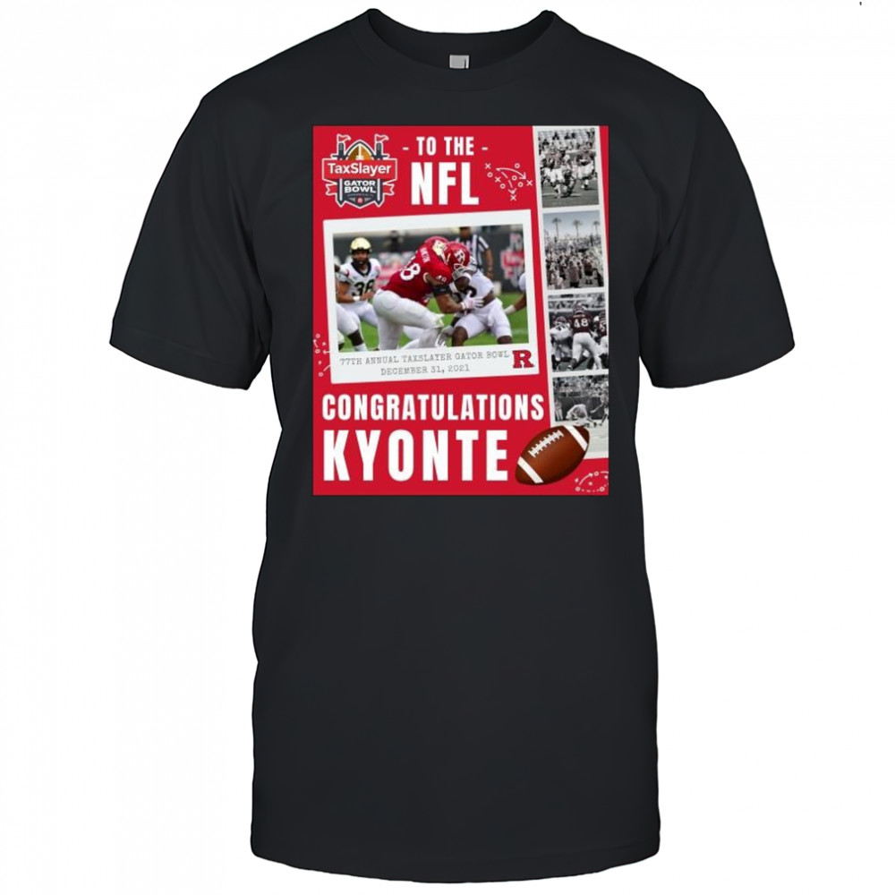 Congrats to Kyonte Hamilton on the TaxSlayer Gator Bowl and the 2025 NFL Draft with Houston Texans t-shirt