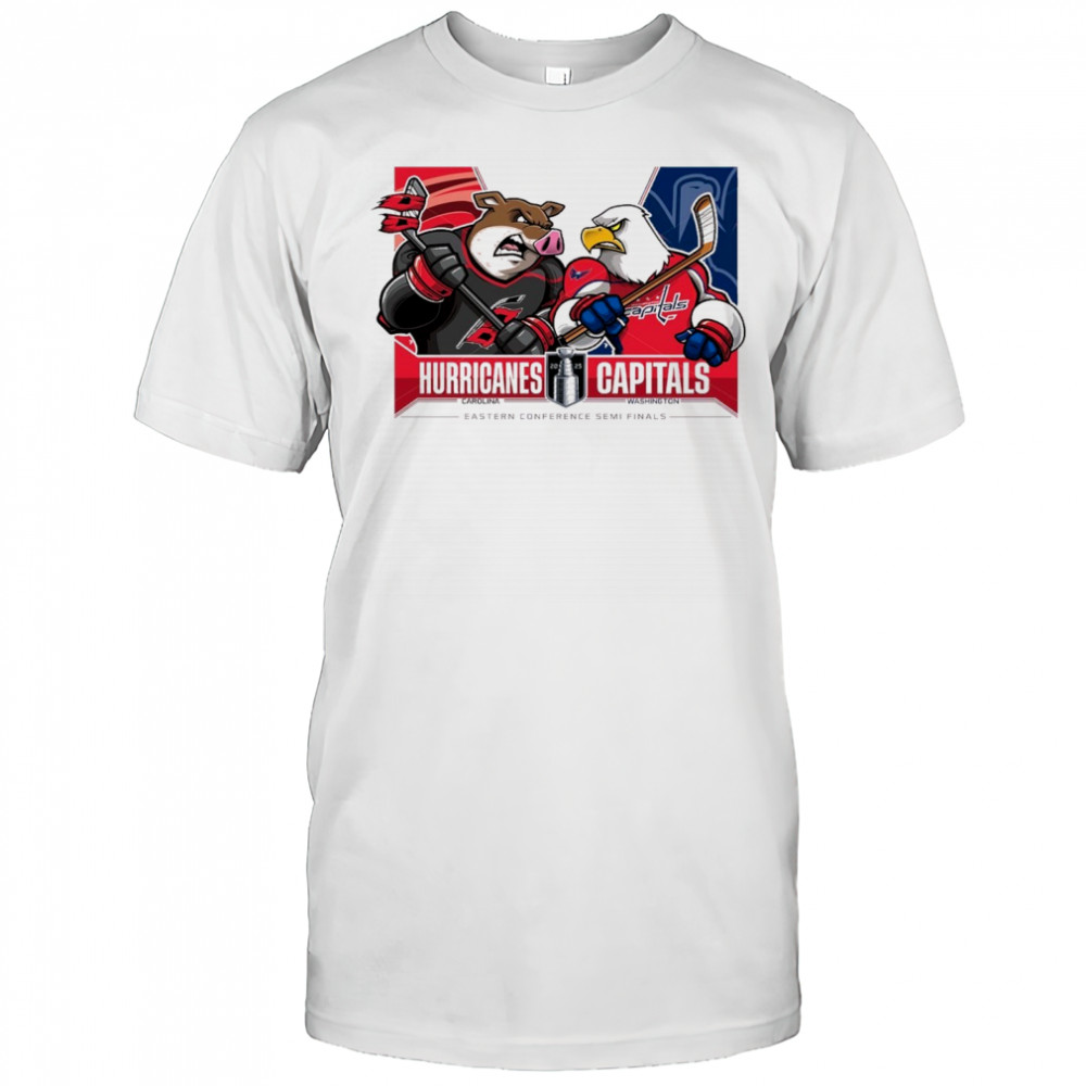 Dallas Stars Vs Carolina Hurricanes 2025 2nd Round Matchups Eastern Conference Semi Finals Mascot t-shirt