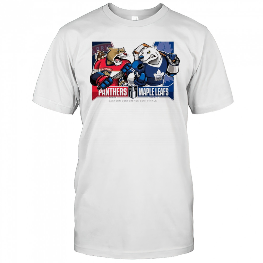 Florida Panthers Vs Toronto Maple Leafs 2025 2nd Round Matchups Eastern Conference Semi Finals Mascot t-shirt