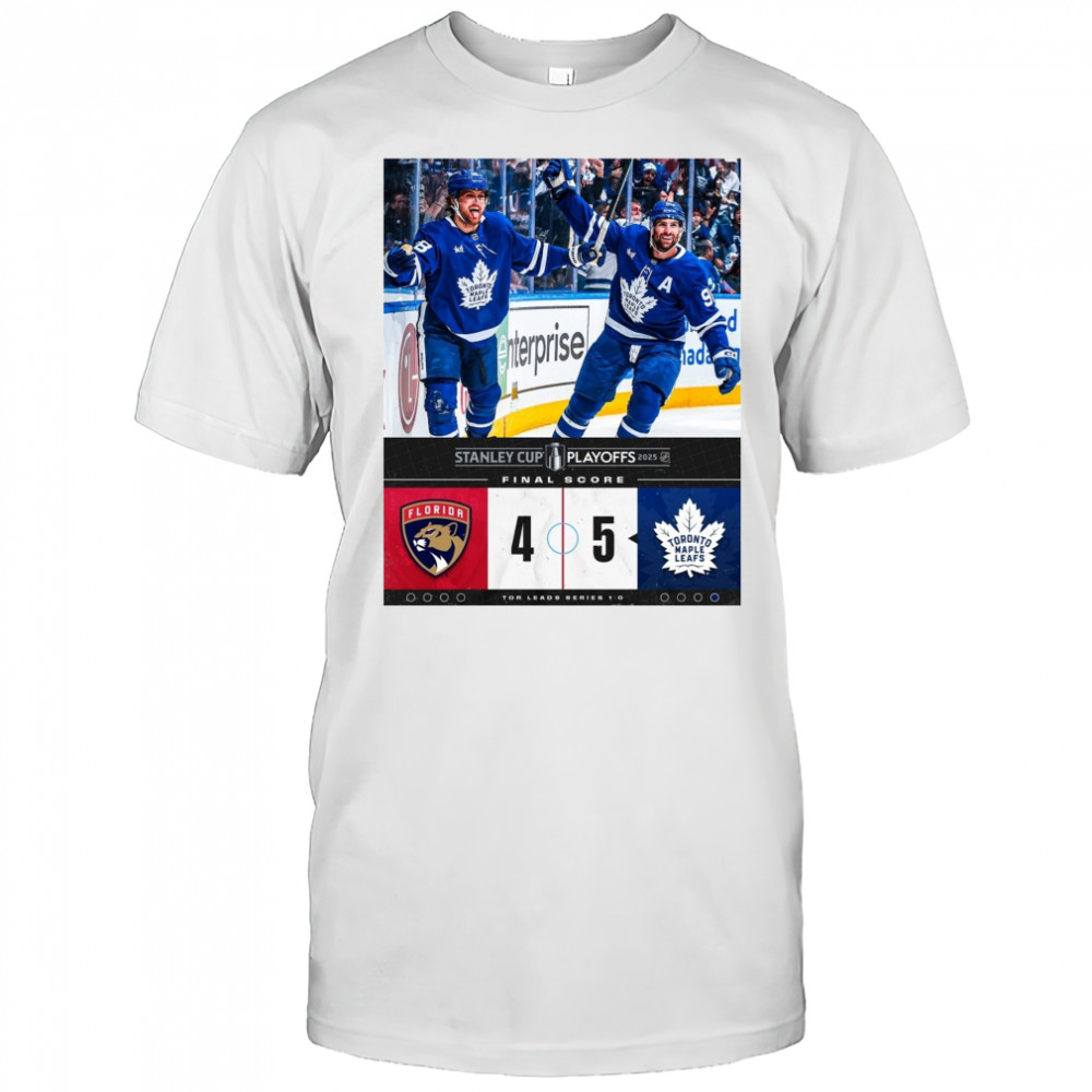Florida Panthers Vs Toronto Maple Leafs Final Score 4 – 5 Stanley Cup Playoffs 2025 Poster t-shirt