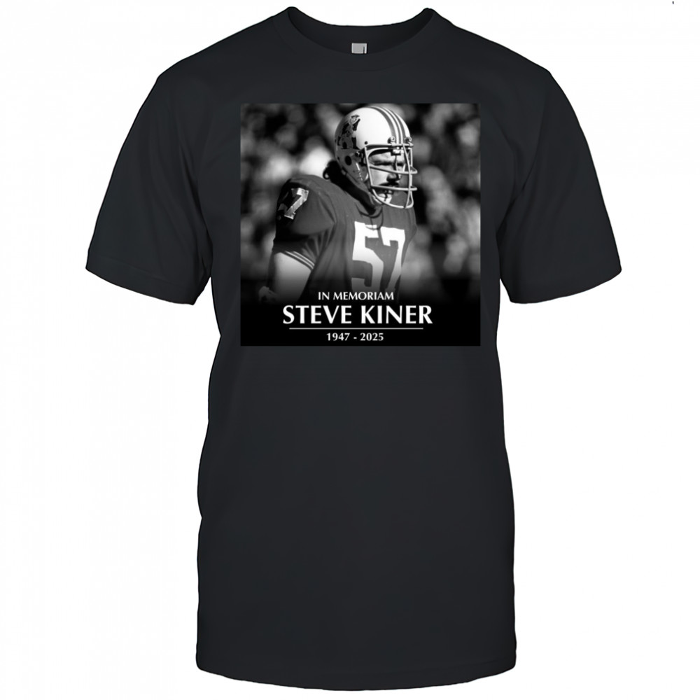 GilletteNation In Memoriam College Football Hall of Famer Steve Kiner 1947-2025 Poster t-shirt