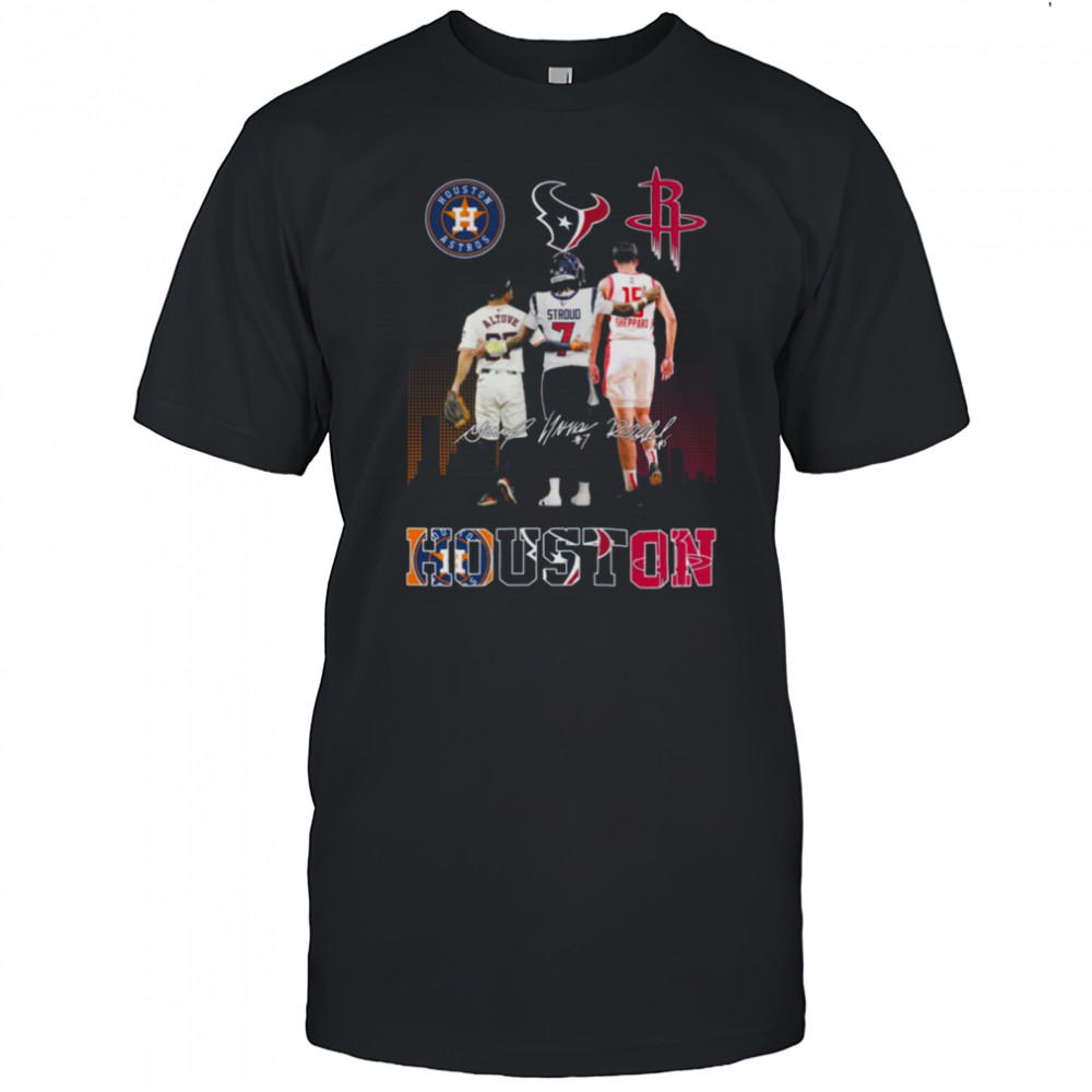 Houston Astros x Houston Texans x Houston Rockets Signature Unisex T Shirt