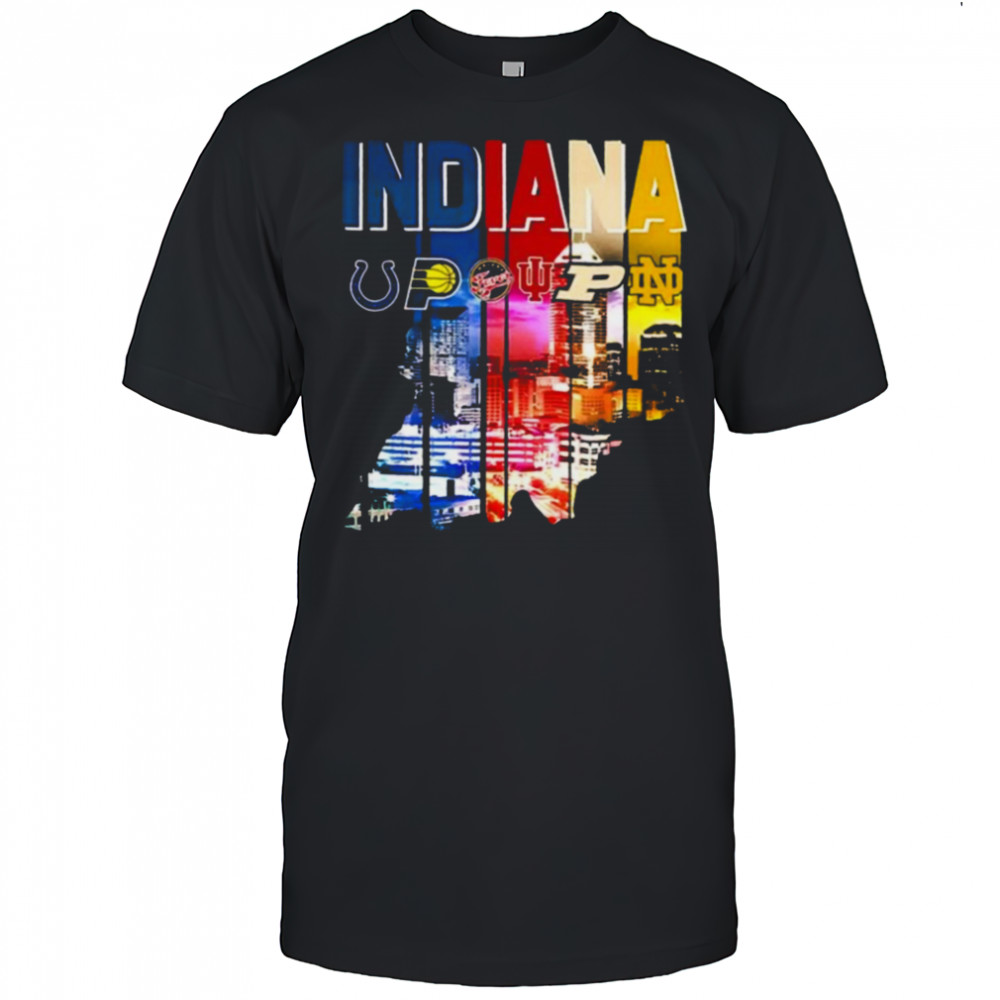 Indiana state sports team Colts Pacers Fever Hoosiers Boilermakers Fighting Irish shirt