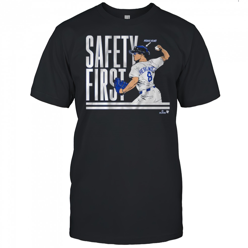 Kike Hernandez Safety First Pitching Helmet Los Angeles Dodgers MLB Baseball 2025 t-shirt