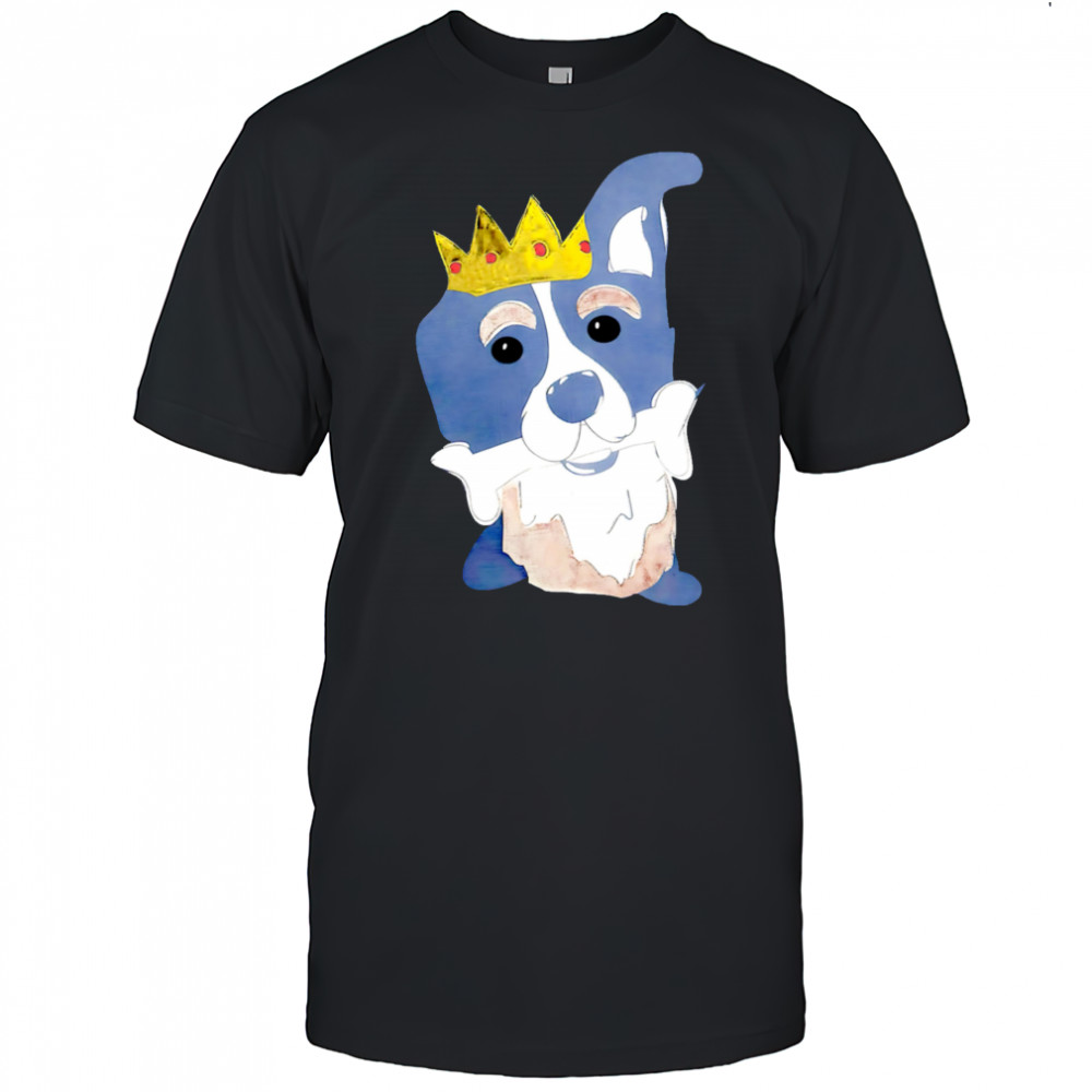 King dog chews bones cartoon shirt