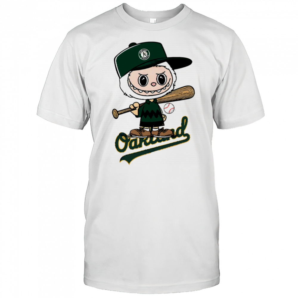Labubu Charlie Brown Oakland Athletics shirt