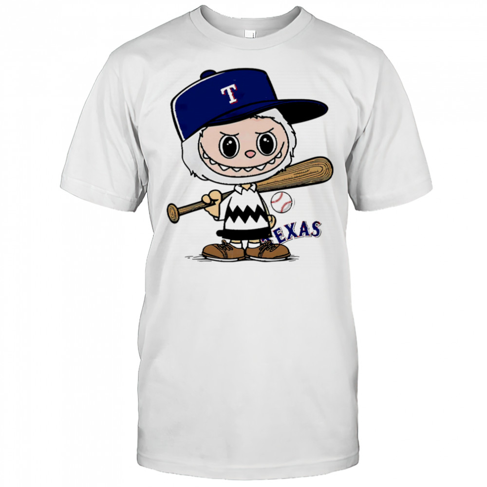Labubu Charlie Brown Texas Rangers shirt