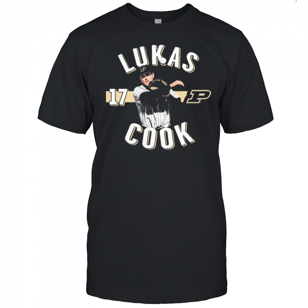 Lukas Cook 17 Purdue Boilermakers Baseball NCAA Division I Portrait t-shirt