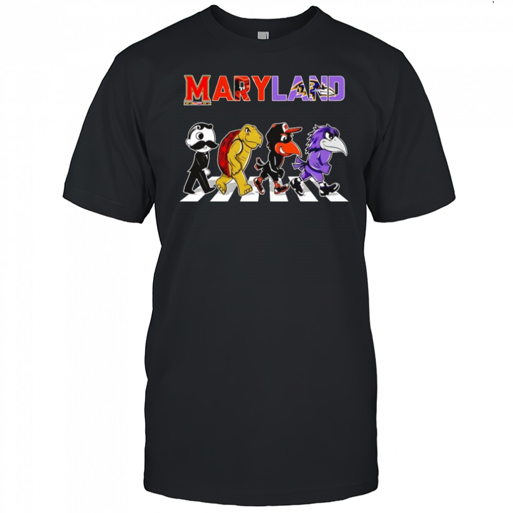 Maryland sports mascots Abbey Road shirt