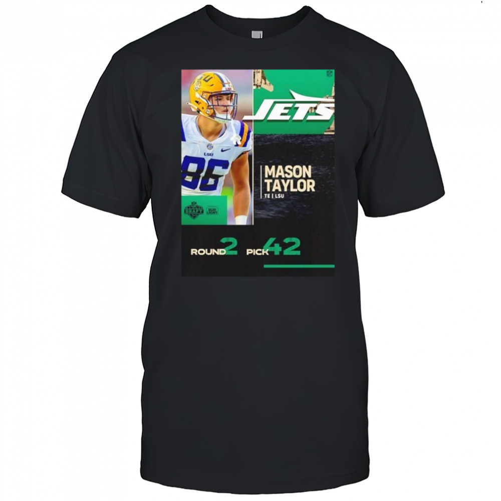 Mason Taylor New York Jets 2025 Nfl Draft Poster T-Shirt