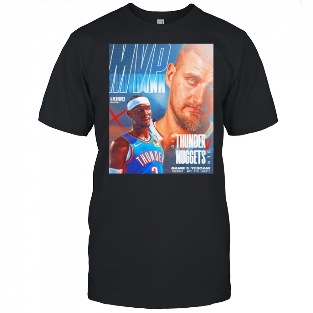 MVP showdown Nikola Jokic and Shai Nuggets vs Thunder shirt