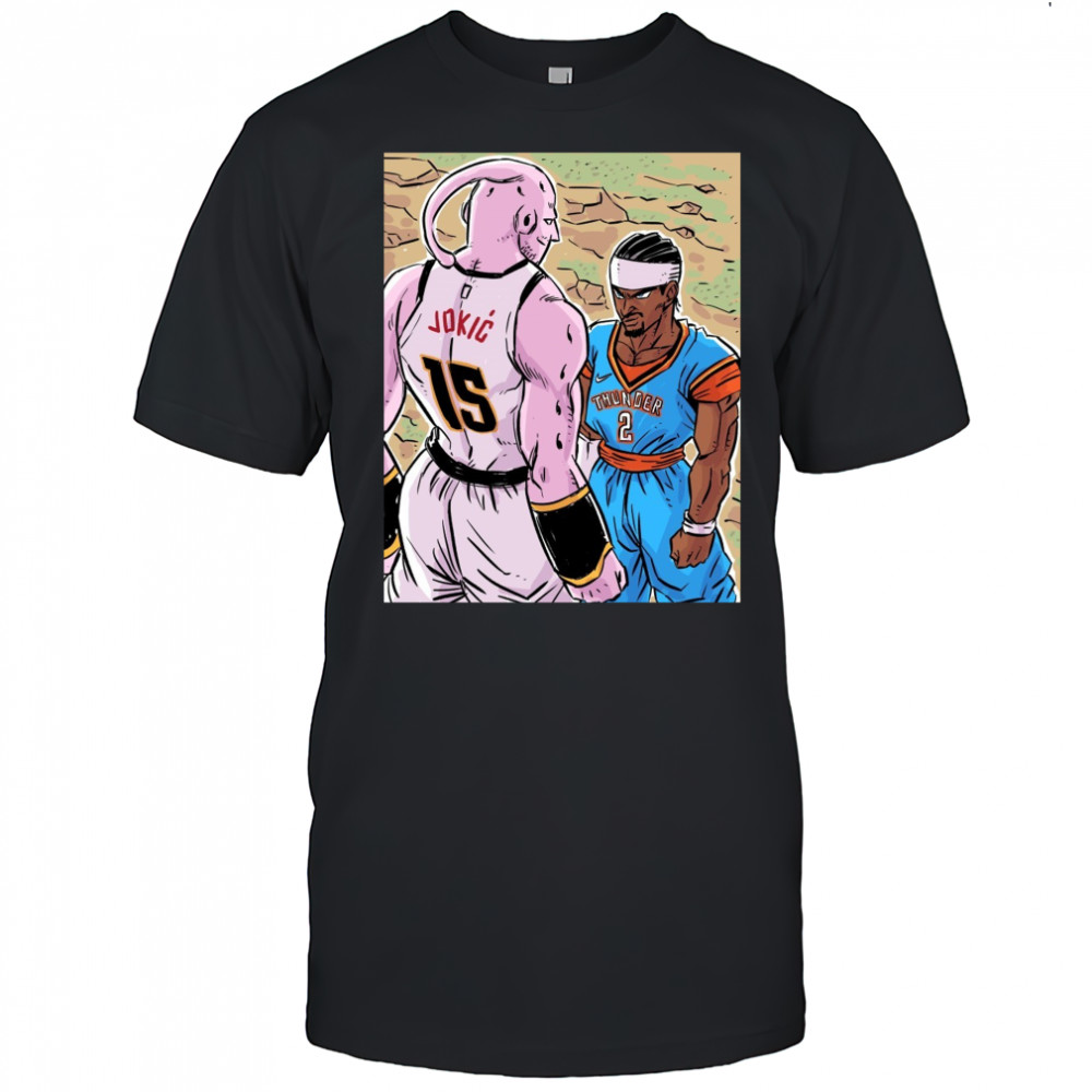 Nikola Jokic Denver Nuggets Vs Shai Gilgeous-Alexander Oklahoma City Thunder This Series 2025 Art Poster t-shirt