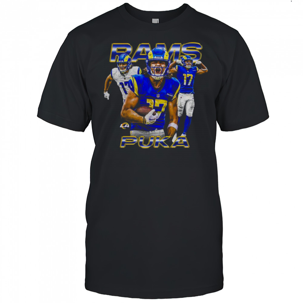 Official Puka Nacua Black Los Angeles Rams Notorious Player T-Shirt