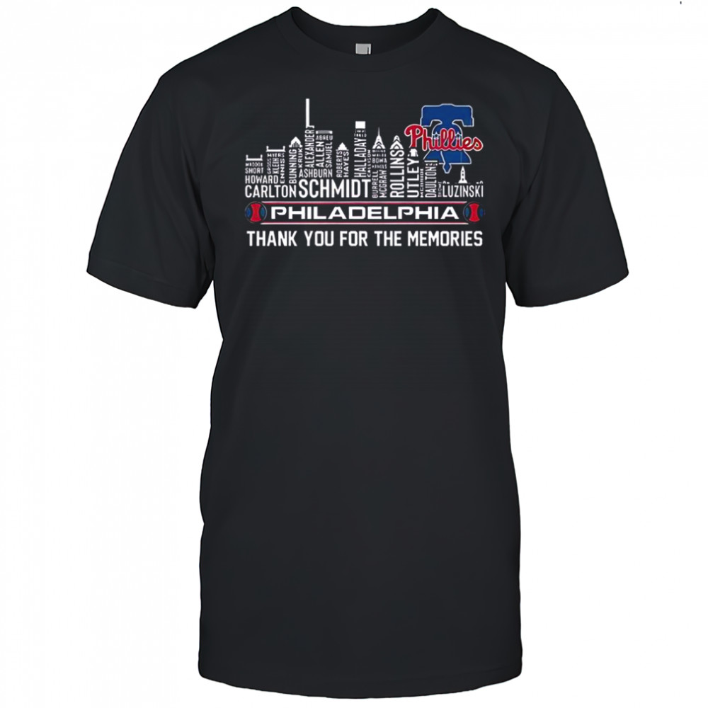 Philadelphia Phillies Skyline City Thank You For The Memories T-Shirt