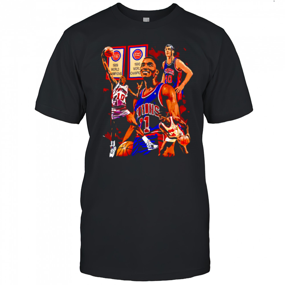 Pistons World champions 1989 graphic retro shirt