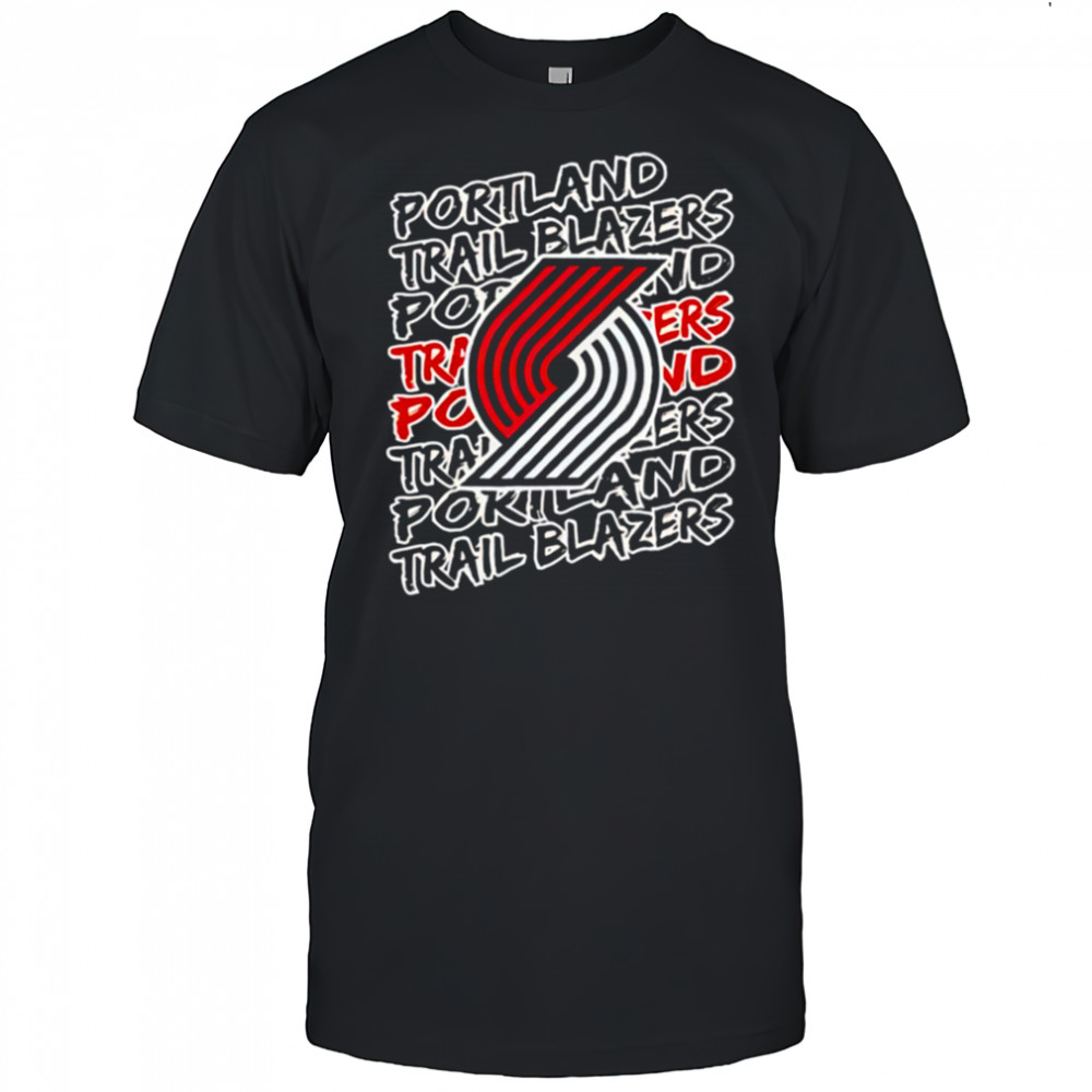 Portland Trail Blazers NBA logo repeat shirt