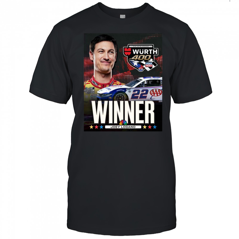 Poster Congratulate Joey Logano Winner NASCAR Cup Series Texas Motor Speedway Wurth 400 t-shirt