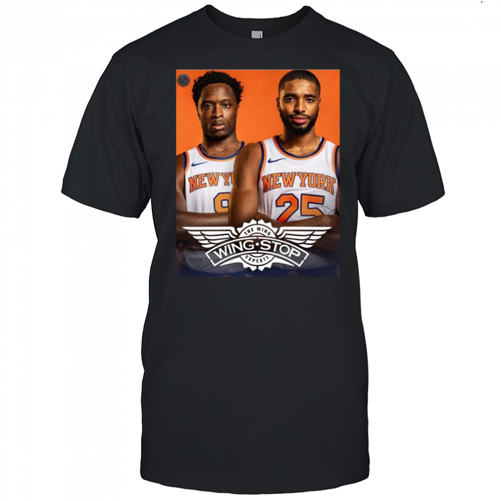 Poster OG Anunoby and Mikal Bridges New York Knicks Wingstop The Wing Experts t-shirt