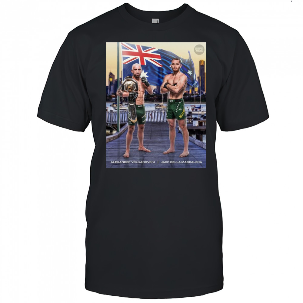 Poster UFC 315 Alexander Volkanovski Vs Jack Della Maddalena Welterweight Title 2025 t-shirt