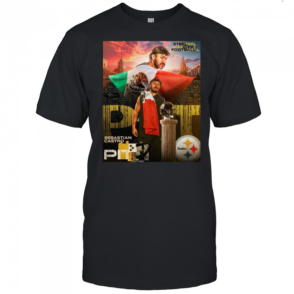 Sebastian Castro Pittsburgh Steelers Steel City Football Poster t-shirt