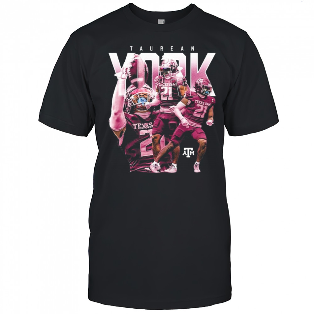 Taurean York Texas A&M Aggies Football Player Collage Graphic 2025 t-shirt