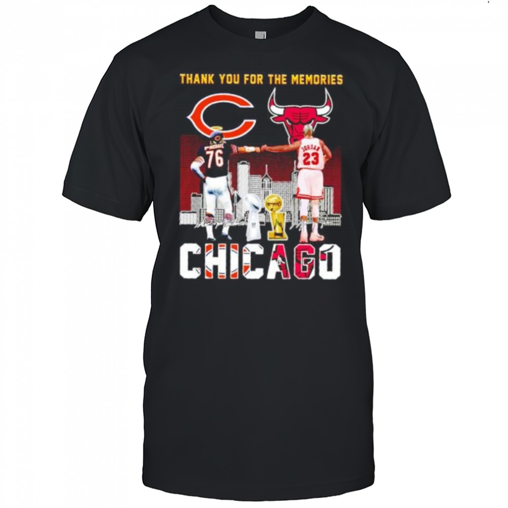 Thank you for the memories Chicago Bears and Bulls McMichael and Jordan shirt