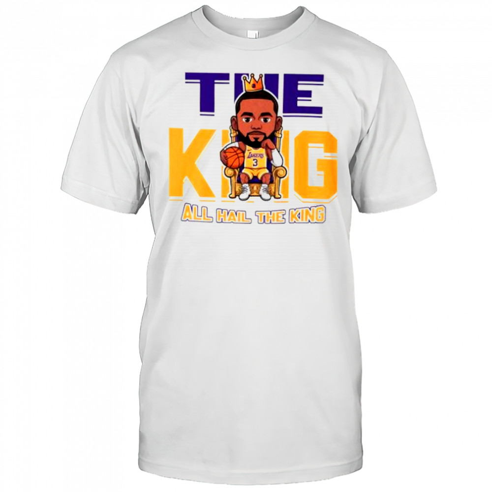 The king all hail the king LeBron James Los Angeles Lakers chibi shirt