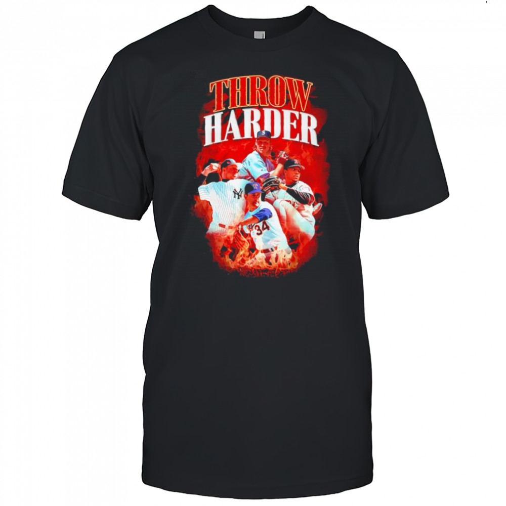 Throw Harder MLB baseball retro shirt