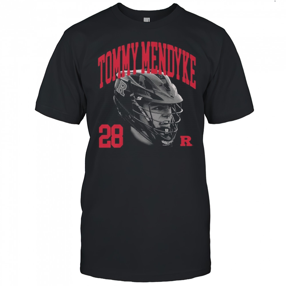 Tommy Mendyke 28 Rutgers Scarlet Knights Lacrosse NCAA Division I Portrait t-shirt