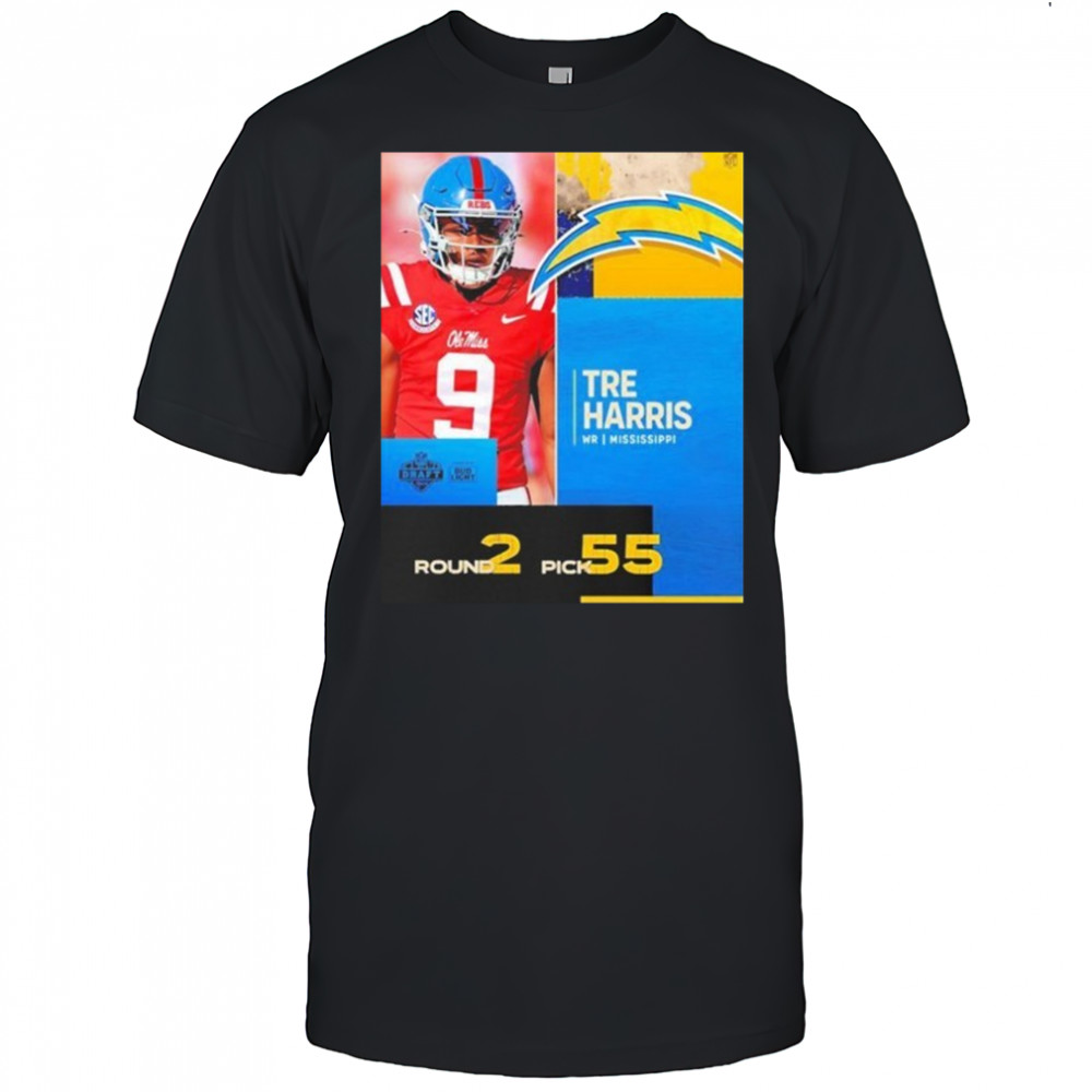 Tre Harris Los Angeles Chargers Pick 2025 Nfl Draft T-Shirt
